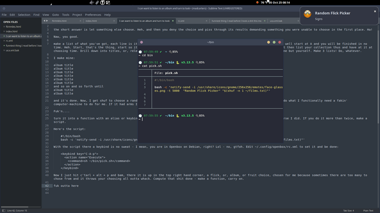 screenshot of this function with an editor open showing the article being written - selection is top-right