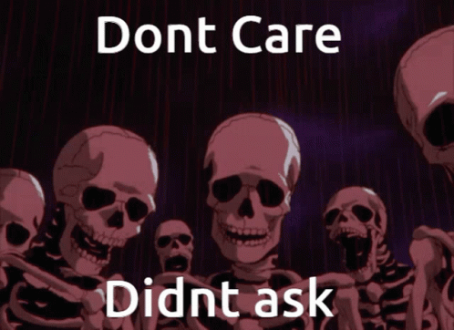 fuk you don't care