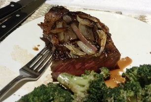 I made a steak and it was delicious, with shallots